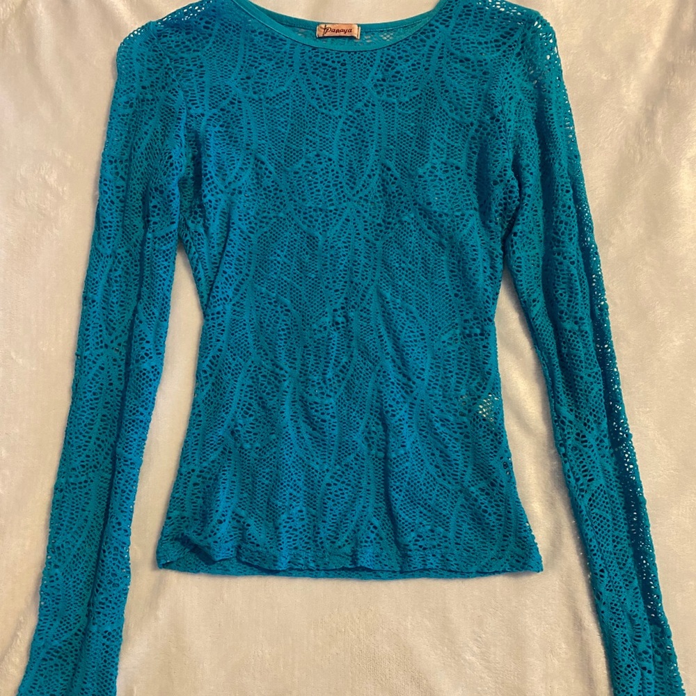 Blue Netted Top